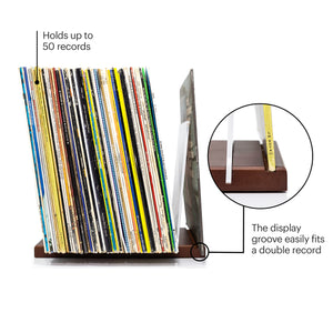 Rangement pour disques vinyles (50 LP, avec rainure d'affichage)